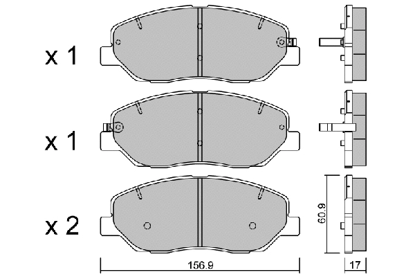 Brake Pad Set, disc brake (BPHY-1008)
