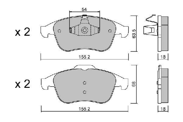 Brake Pad Set, disc brake (BPRE-1019)