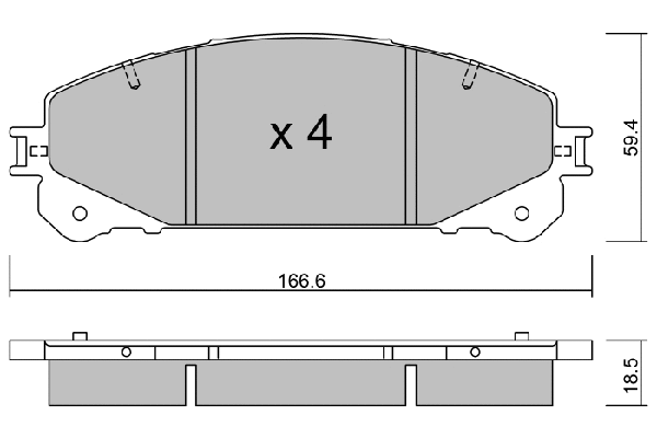 Brake Pad Set, disc brake (BPTO-1016)
