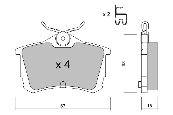 Brake Pad Set, disc brake (BPHO-2003)