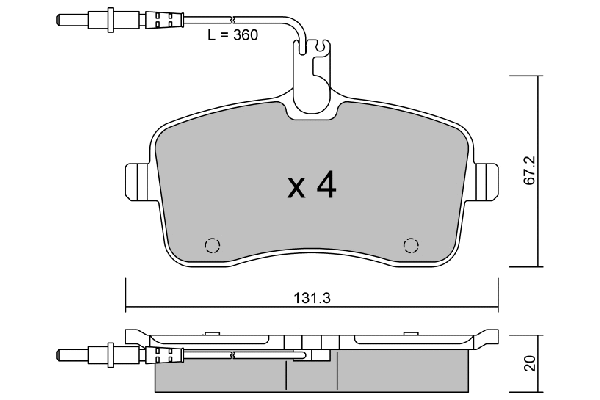 Brake Pad Set, disc brake (BPPE-1009)