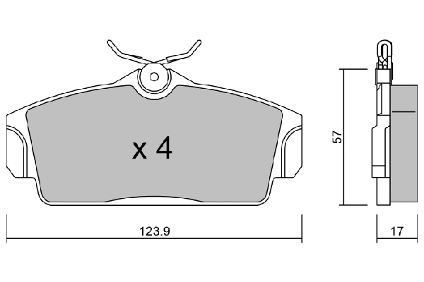 Brake Pad Set, disc brake (BPNI-1913)