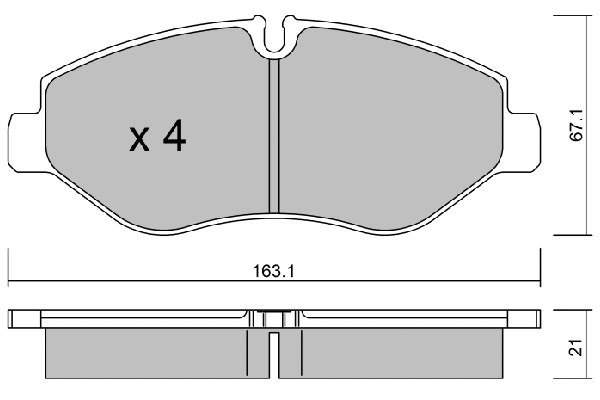 Brake Pad Set, disc brake (BPIV-1001)