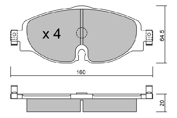 Brake Pad Set, disc brake (BPVW-1028)