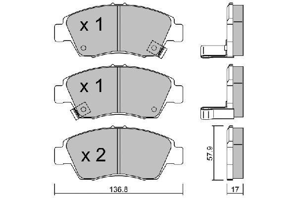 Brake Pad Set, disc brake (BPHO-1001)