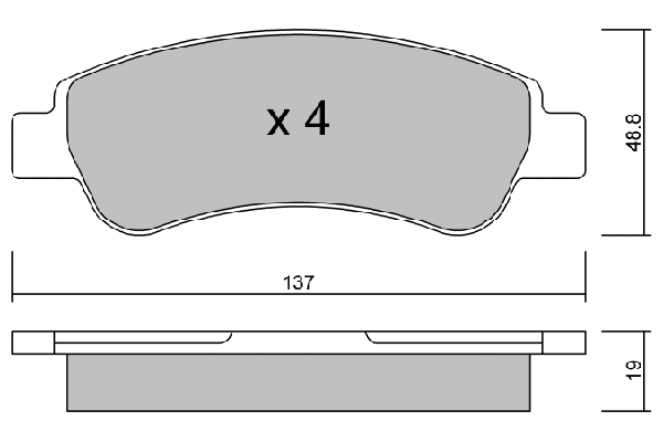 Brake Pad Set, disc brake (BPFI-2001)