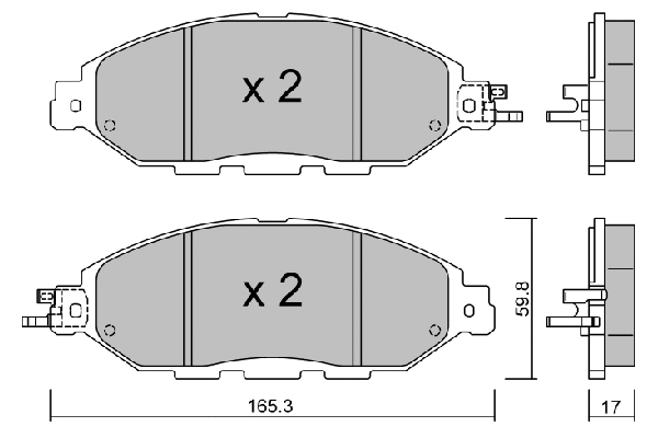Brake Pad Set, disc brake (BPNI-1008)