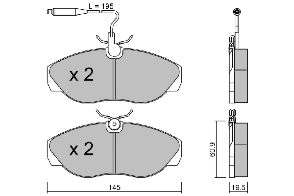 Brake Pad Set, disc brake (BPFI-1011)