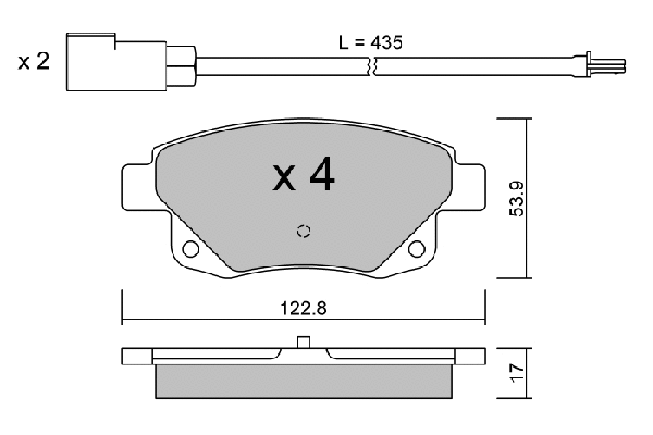 Brake Pad Set, disc brake (BPFO-2005)