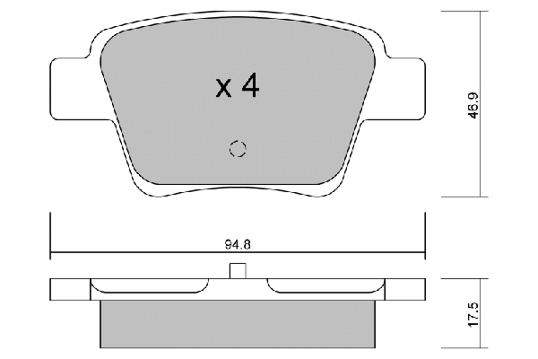 Brake Pad Set, disc brake (BPPE-2005)
