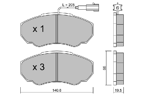 Brake Pad Set, disc brake (BPFI-1010)