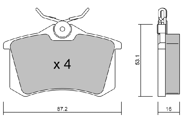 Brake Pad Set, disc brake (BPRE-2001)
