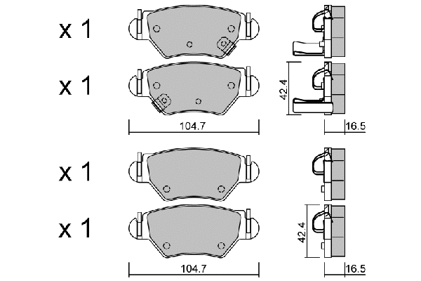 Brake Pad Set, disc brake (BPOP-2005)