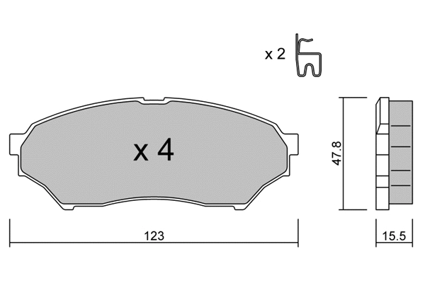 Brake Pad Set, disc brake (BPMI-2004)
