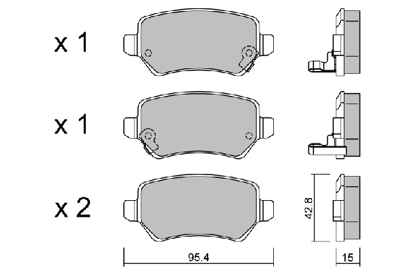 Brake Pad Set, disc brake (BPOP-2001)