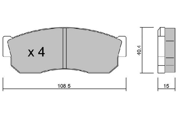 Brake Pad Set, disc brake (BPSB-1901)