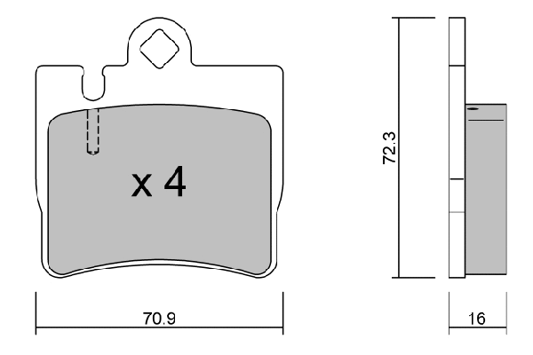 Brake Pad Set, disc brake (BPMB-2010)
