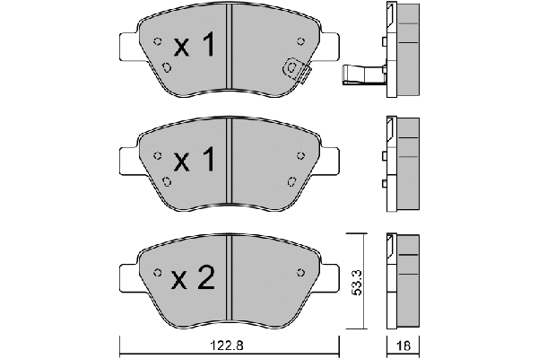 Brake Pad Set, disc brake (BPOP-1001)