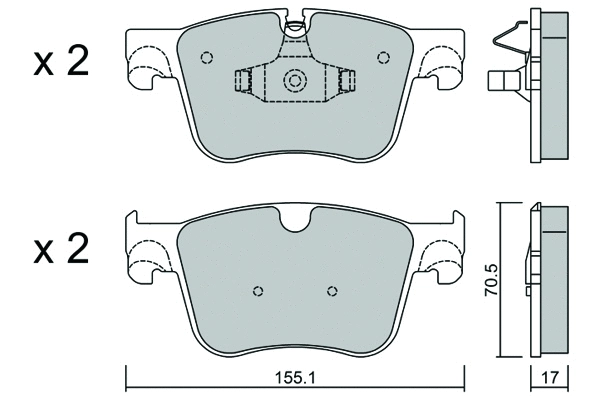 Brake Pad Set, disc brake (BPPE-1024)