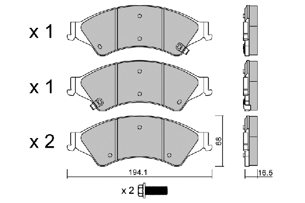 Brake Pad Set, disc brake (BPFO-1017)