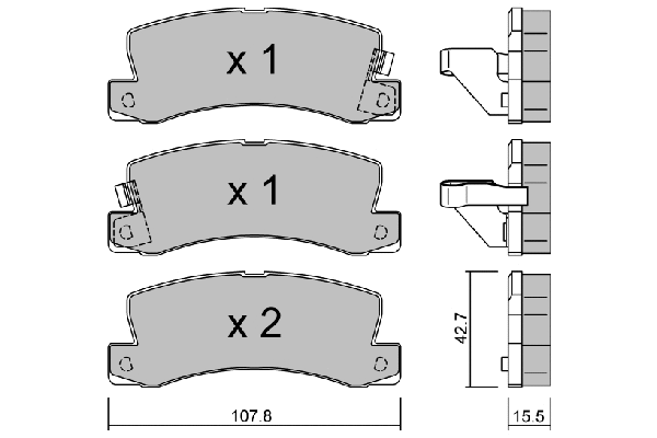 Brake Pad Set, disc brake (BPTO-2905)