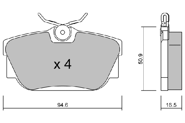 Brake Pad Set, disc brake (BPVW-2900)