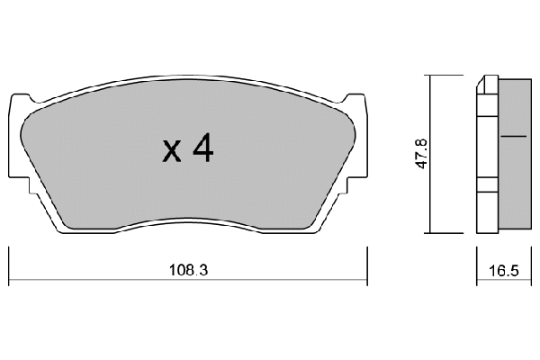 Brake Pad Set, disc brake (BPNI-1902)