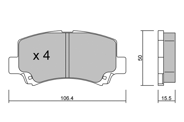 Brake Pad Set, disc brake (BPSZ-1004)
