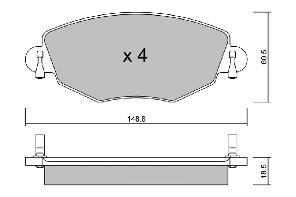 Brake Pad Set, disc brake (BPFO-1005)