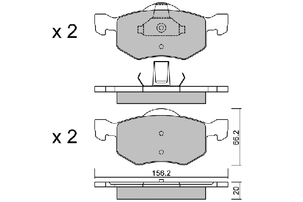 Brake Pad Set, disc brake (BPMZ-1908)