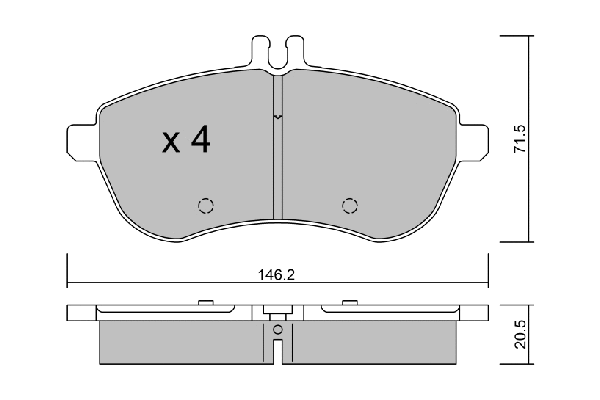 Brake Pad Set, disc brake (BPMB-1002)