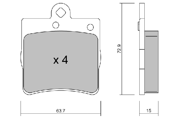 Brake Pad Set, disc brake (BPMB-2007)