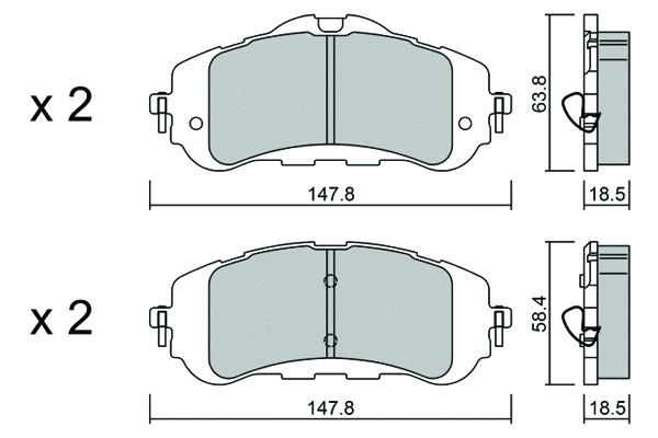 Brake Pad Set, disc brake (BPPE-1023)