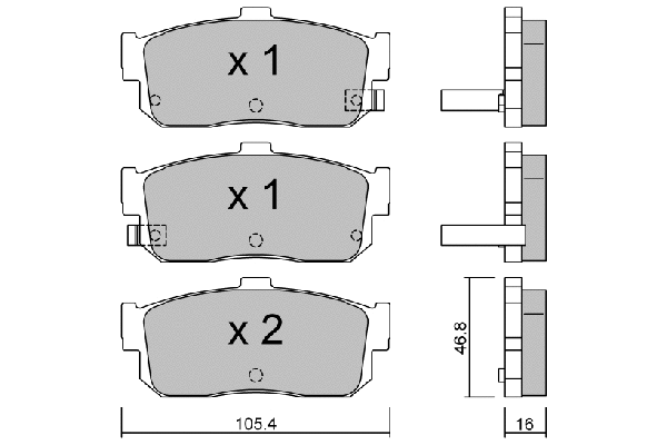 Brake Pad Set, disc brake (BPNI-2902)