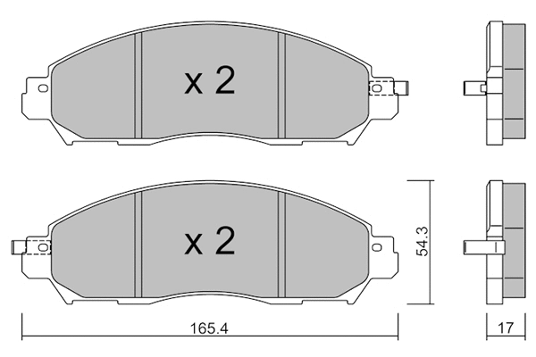 Brake Pad Set, disc brake (BPNI-1020)