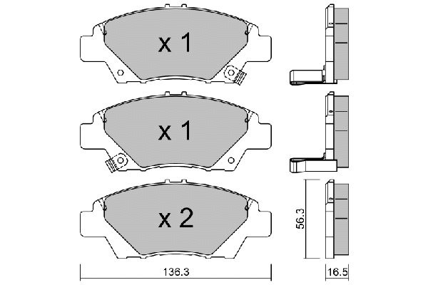 Brake Pad Set, disc brake (BPHO-1902)