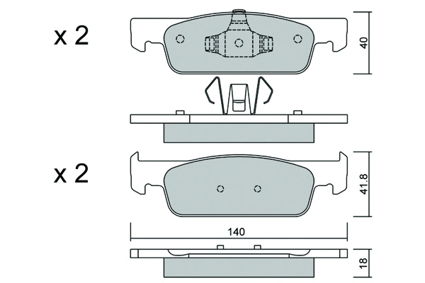 Brake Pad Set, disc brake (BPRE-1024)