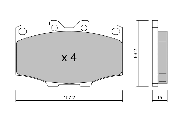 Brake Pad Set, disc brake (BPTO-2904)