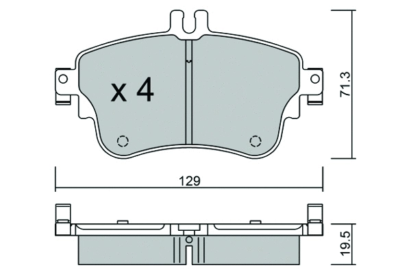 Brake Pad Set, disc brake (BPMB-1019)