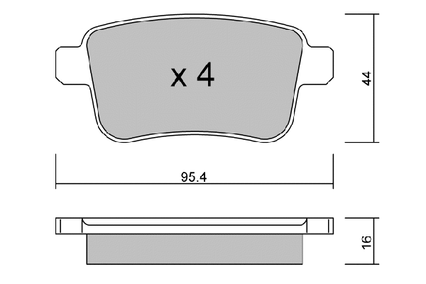 Brake Pad Set, disc brake (BPRE-2005)