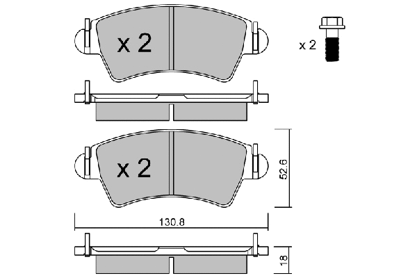 Brake Pad Set, disc brake (BPPE-1019)