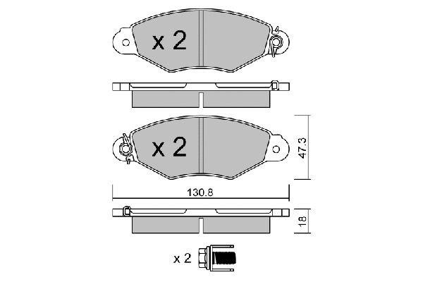 Brake Pad Set, disc brake (BPNI-1003)
