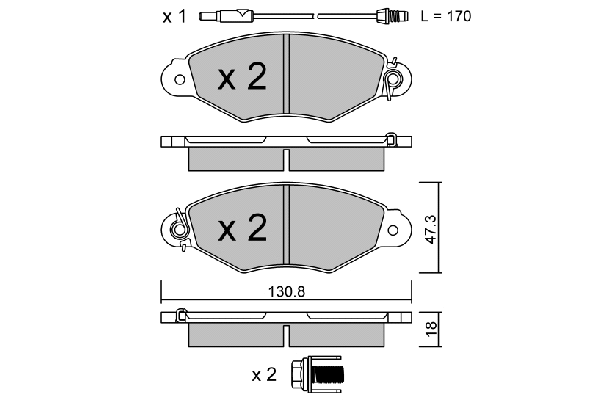 Brake Pad Set, disc brake (BPRE-1007)