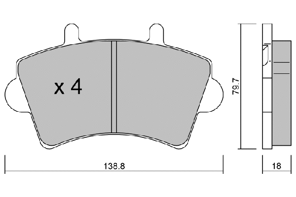 Brake Pad Set, disc brake (BPRE-1005)
