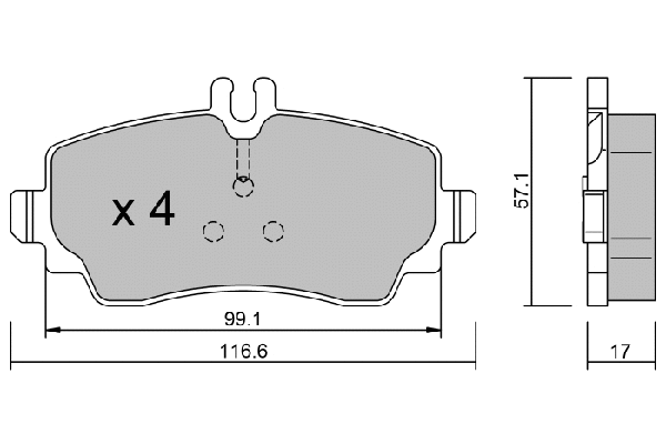 Brake Pad Set, disc brake (BPMB-1003)
