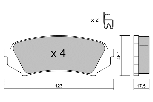 Brake Pad Set, disc brake (BPTO-2906)