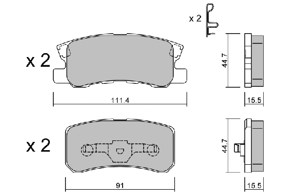 Brake Pad Set, disc brake (BPMI-2901)
