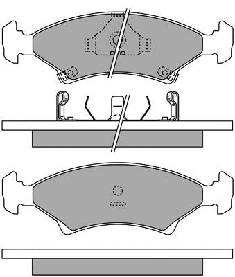 Brake Pad Set, disc brake (ASN-2079)