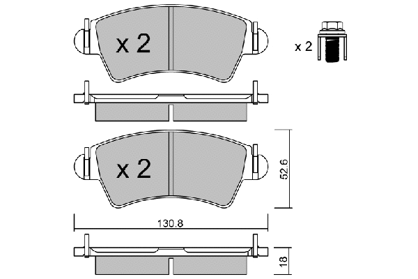 Brake Pad Set, disc brake (BPPE-1015)