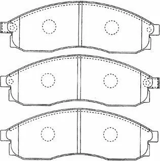 Brake Pad Set, disc brake (B1N023)